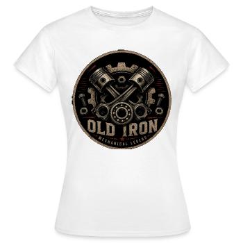 Old Iron Mechanical Legend - Women's T-Shirt - white - Front - AI Model Female 172 dark (172cm)