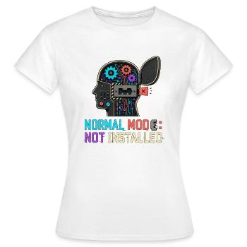 Normal Mode Not Installed – Geek Robot IT - Frauen T-Shirt - Weiß - Vorne - AI Model Female 172 dark (172cm)