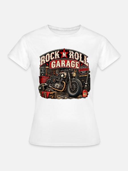 ROCK'N'ROLL-GARAGE | Custom Ride - Frauen T-Shirt - Weiß