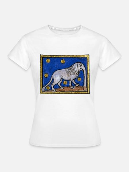 Mittelalterlicher Elefant - Frauen T-Shirt - Weiß