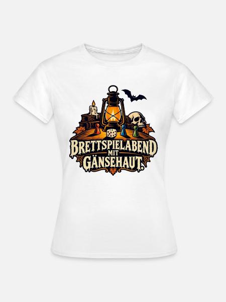 Halloween Brettspielabend Shirt - Frauen T-Shirt - Weiß