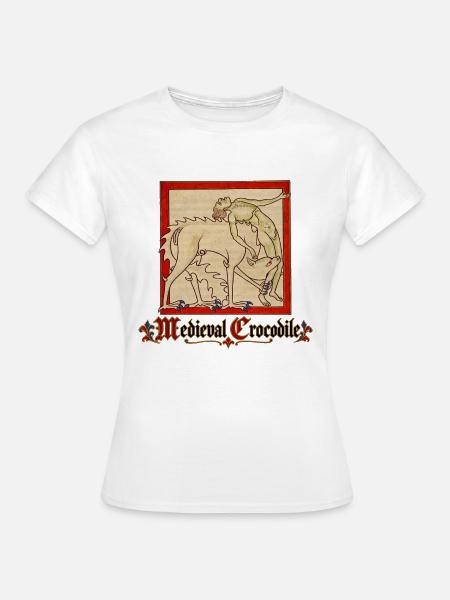 Mittelalterliches Krokodil (ca. 1250) - Frauen T-Shirt - Weiß