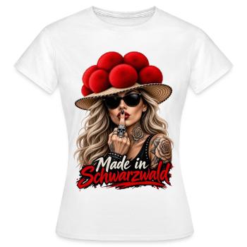 Schwarzwald Rebellin - Frauen T-Shirt - Weiß - Vorne - AI Model Female 172 dark (172cm)