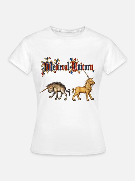 Mittelalterliche Einhörner - Frauen T-Shirt - Weiß