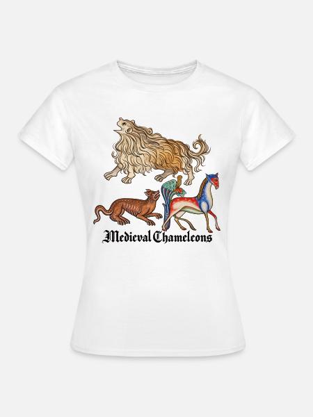 Mittelalterliche Chamäleons - Frauen T-Shirt - Weiß