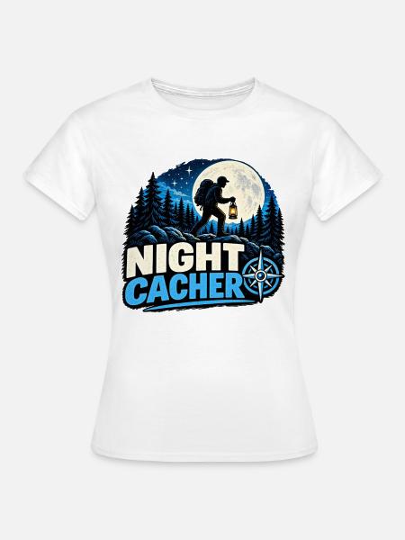 Night Cacher - Frauen T-Shirt - Weiß
