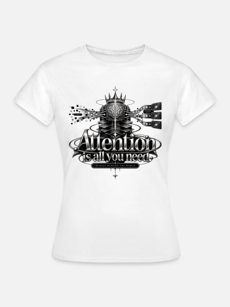 Attention – Quietly in Control - Frauen T-Shirt - Weiß