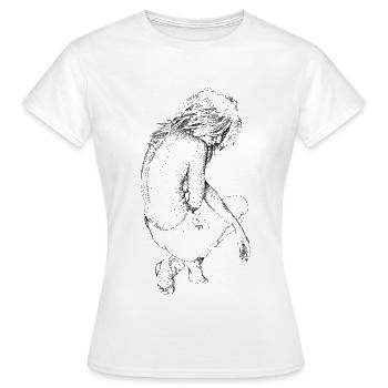Entspannung - Frauen T-Shirt - Weiß - Vorne - AI Model Female 172 dark (172cm)