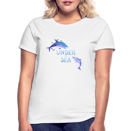 Under the Sea - Shark and Dolphin - Women's T-Shirt