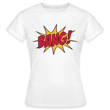 BANG! - Women's T-Shirt - white - Front - AI Model Female 172 dark (172cm)