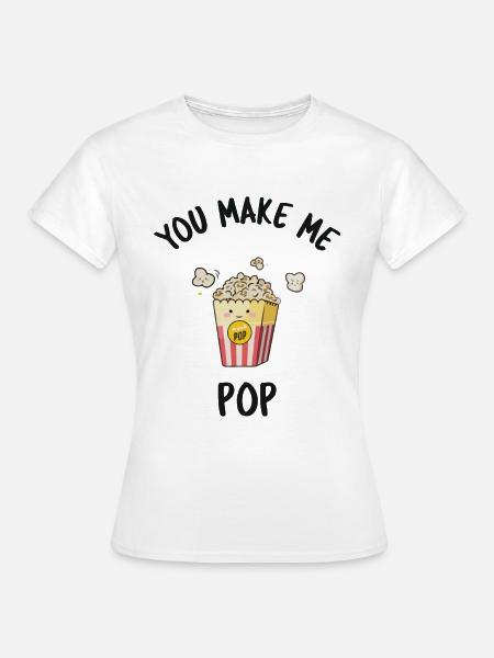Popcorn - Frauen T-Shirt - Weiß