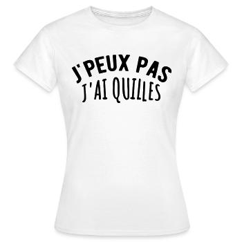 Quilles de huit - T-shirt Femme - blanc - Devant - AI Model Female 172 dark (172cm)