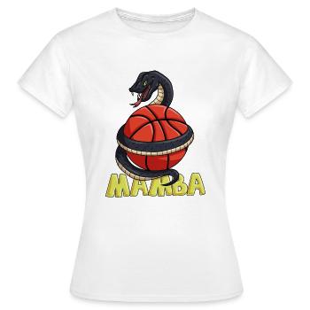 Basketball Mamba - Frauen T-Shirt - Weiß - Vorne - AI Model Female 172 dark (172cm)