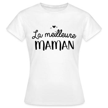 La meilleure maman - T-shirt Femme - blanc - Devant - AI Model Female 172 dark (172cm)