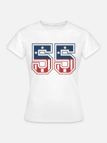 Nummer 55 USA - Frauen T-Shirt - Weiß