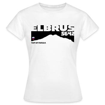 Mount Elbrus 5642 Highest mountain Russia Caucasus - Women's T-Shirt - white - Front - AI Model Female 172 dark (172cm)