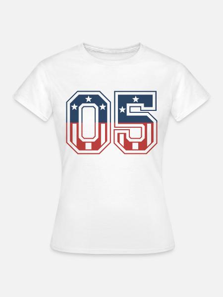 Anzahl 05 USA - Frauen T-Shirt - Weiß
