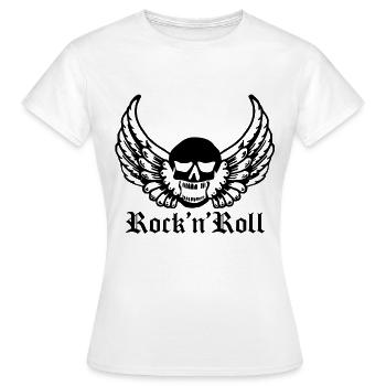 rock'n'roll - Women's T-Shirt - white - Front - AI Model Female 172 dark (172cm)
