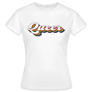 Queer - T-shirt Femme - blanc - Devant - AI Model Female 172 dark (172cm)