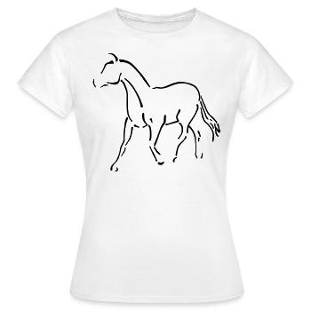 hippiques - T-shirt Femme - blanc - Devant - AI Model Female 172 dark (172cm)