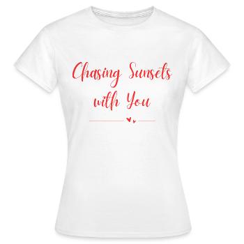 Chasing Sunsets with You - Women's T-Shirt - white - Front - AI Model Female 172 dark (172cm)