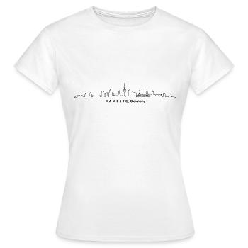 HAMBURG Elbe Allemagne Skyline Ville - T-shirt Femme - blanc - Devant - AI Model Female 172 dark (172cm)