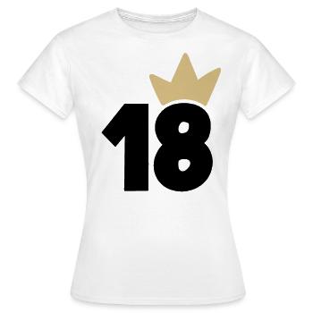 18 Krone Nummer 18 - Frauen T-Shirt - Weiß - Vorne - AI Model Female 172 dark (172cm)