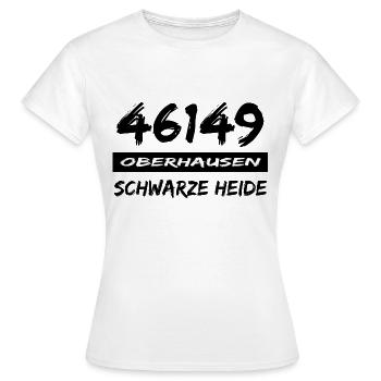 46149 Oberhausen Schwarze Heide - Frauen T-Shirt - Weiß - Vorne - AI Model Female 172 dark (172cm)