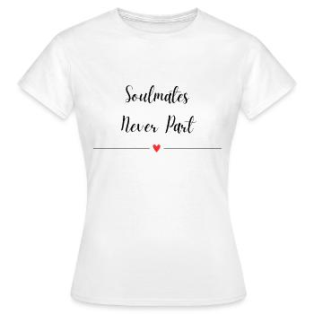 Seelenverwandte trennen sich nie - Frauen T-Shirt - Weiß - Vorne - AI Model Female 172 dark (172cm)