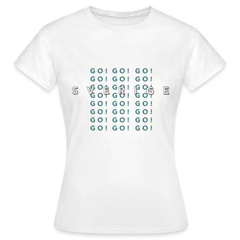GO GO GO SVERIGE - Women's T-Shirt - white - Front - AI Model Female 172 dark (172cm)