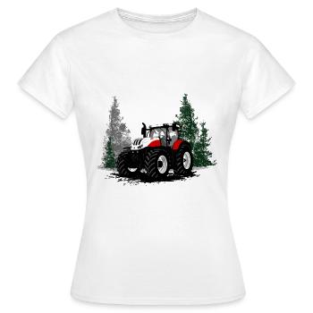 Tracteur - Remorqueur - Agriculteur - T-shirt Femme - blanc - Devant - AI Model Female 172 dark (172cm)