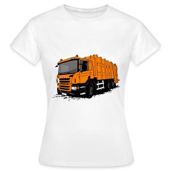 Camion poubelle - camion poubelle - T-shirt Femme - blanc - Devant - AI Model Female 172 dark (172cm)