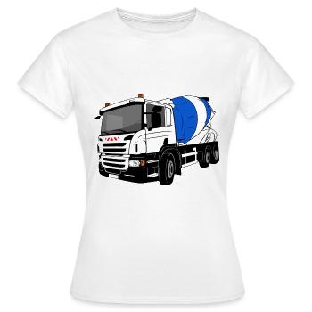 Concrete mixer car - concrete mixer truck - Women's T-Shirt - white - Front - AI Model Female 172 dark (172cm)