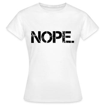 Nope - Women's T-Shirt - white - Front - AI Model Female 172 dark (172cm)