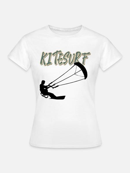 Kitesurfen Kitesurf Kitesurfer Kiteboard - Frauen T-Shirt - Weiß