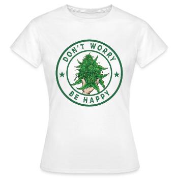 Cannabis Marijuana Weed Smoking - Women's T-Shirt - white - Front - AI Model Female 172 dark (172cm)