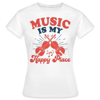 Violoniste violoniste - T-shirt Femme - blanc - Devant - AI Model Female 172 dark (172cm)