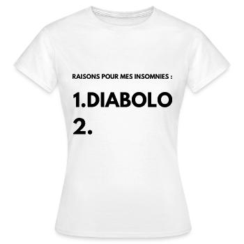Cadeau humour diabolo cirque passion drôle - T-shirt Femme - blanc - Devant - AI Model Female 172 dark (172cm)