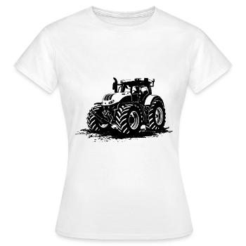 Traktor - Schlepper - Landwirt - Bauer - Frauen T-Shirt - Weiß - Vorne - AI Model Female 172 dark (172cm)