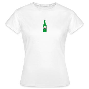 Bouteille de bière verte - T-shirt Femme - blanc - Devant - AI Model Female 172 dark (172cm)