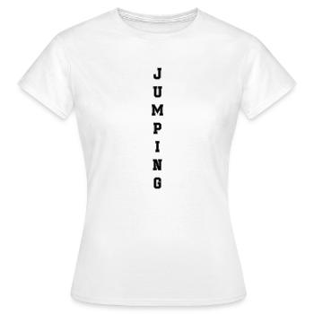 jumping trampoline girl jumping jump gift - Women's T-Shirt - white - Front - AI Model Female 172 dark (172cm)