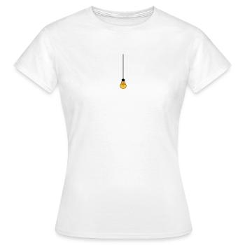 câble de plafond suspendu ampoule lumière id de l'électricité - T-shirt Femme - blanc - Devant - AI Model Female 172 dark (172cm)