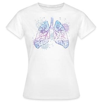 Lunge Bronchien - Frauen T-Shirt - Weiß - Vorne - AI Model Female 172 dark (172cm)