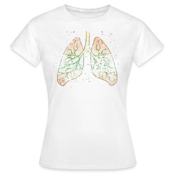 Organe poumon - T-shirt Femme - blanc - Devant - AI Model Female 172 dark (172cm)