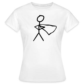 Héros super-héros - T-shirt Femme - blanc - Devant - AI Model Female 172 dark (172cm)