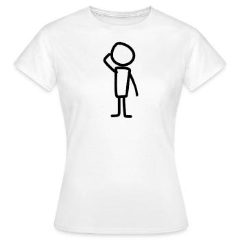Man Man - Women's T-Shirt - white - Front - AI Model Female 172 dark (172cm)