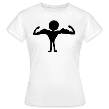 Homme fort - T-shirt Femme - blanc - Devant - AI Model Female 172 dark (172cm)
