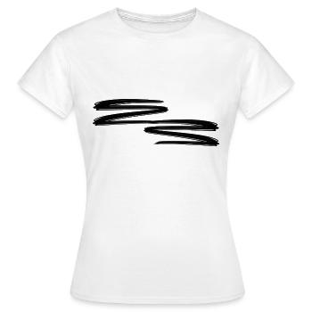 striche strich linien linie - Frauen T-Shirt - Weiß - Vorne - AI Model Female 172 dark (172cm)