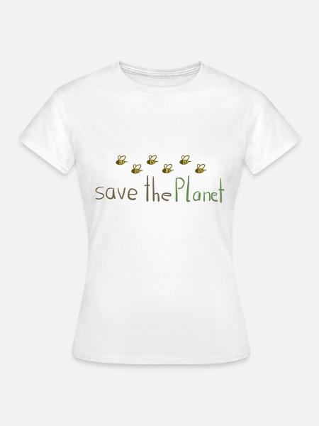 sauver la planète abeilles conservation de la nature protection du climat - T-shirt Femme - blanc