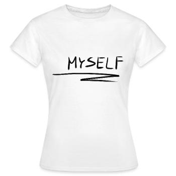 ich mich selbstliebe linie - Frauen T-Shirt - Weiß - Vorne - AI Model Female 172 dark (172cm)